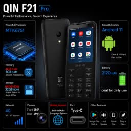 QIN F21 Pro Global Version Mini Smartphone Android11 Google 2.8 Inch Touch Screen 4G WiFi Bluetooth Physical Keypad Mobile Phone