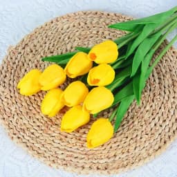10PCS Artificial Tulip Flower Bouquet Real Touch PE Foam Fake Flower for Wedding Decoration Flowers for Home Garden Decoraive