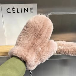 Women's Winter Warm Real Rex Rabbit Fur Gloves Good Elastic Ladies Fur Mittens Girls Outdoor Warm Natural Rex Rabbit Fur Mittens