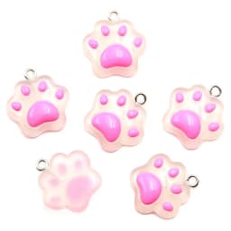 10pcs 20*22mm Mini Cartoon Cat Paw Charms For DIY Decoration Earrings Necklace Fashion Jewelry Accessories