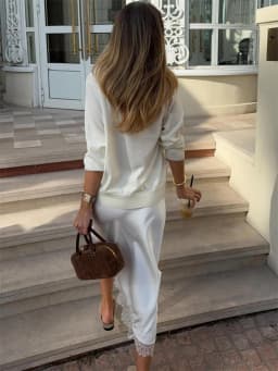 Tossy White Lace Patchwork Long Skirt For Women Slim High Waist Elegant Commute Printed Party Looks Clothes Female Maxi Skirts
