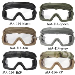 Tactical Glasses 2 Modes Airsoft Goggles Riding Eye Protection for Hiking Paintball Hunting Shooting Eyewear for FAST Helmets