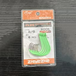 ZYZHE  Luminous Circle Fishing Hook 10 Sizes 4-10piece Hawksbill Hook Saltwater Freshwater Hooks for Tuna, Catfish, Bass Fishing