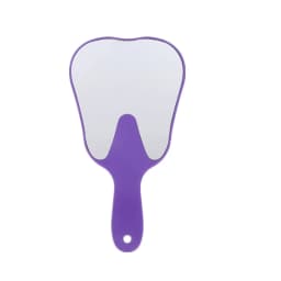 1PC Dental Mouth Mirror Tooth Shaped Mirror Handheld Unbreakable Plastic Makeup Mirror Dental Accessories Dentist Gift