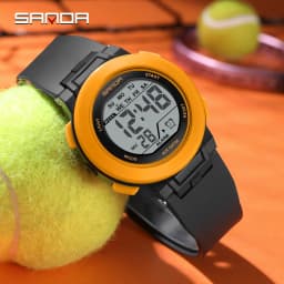 SANDA New 6383 Multifunctional Color Light Watch for High School Students' Sports, Men's and Women's Electronic Watches