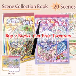 HEYBAO Anniversary Mini Scene Book | Japanese Retro Comic Stickers & Cards, for Journal & Scrapbook Decor