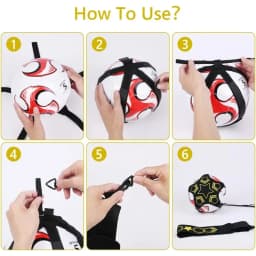 Football Training Belt Adjustable Belt with Ball Elastic Cord Swing Trainer Soccer Practice Ball Control Drills Skills Training
