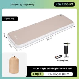 Lohascamping Air Mattress Compact Folding Sleeping Bed Camping Tent Mat 1-2 Person Inflatable Mat 10cm Thicken Sleeping Mat
