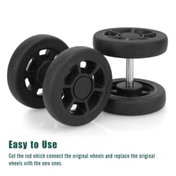8Pcs Black Replace Wheels with Screw For Travel Luggage Suitcase Wheels 55mm Axles Repair Kit Silent Caster Wheel DIY Repair
