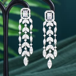 GODKI 2026 Luxury Trendy Link Chain Long Drop Earrings Cubic Zircon Earrings For Women Drop Earrings Brincos Fashion Jewelry