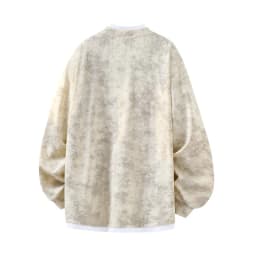 2026 Autumn New Round Neck Fake Two-piece Hoodie Korean Fashion Harajuku Tie Dye Casual Loose Long Sleeved T-shirt Sweatshirt