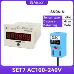 JDM11-6H 6 Digit Electronic Digital Counter Display Hall Sensor Proximity Photoelectric Switch NPN DC12-24V AC110-220V