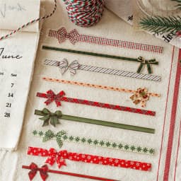 20pcs Retro Christmas PET Stickers Stripe Creative Collage DIYJunk Journal Diary Scrapbook Planner Handbook Aesthetic Supplies