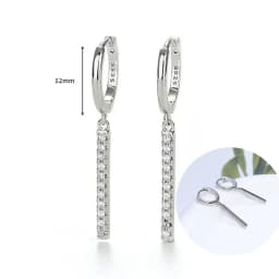 925 Sterling Silver Ear Needle White Zircon Silver Series Earrings ins Tassel Pendant Hoop Earrings For Women Advanced Jewelry