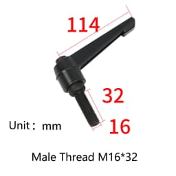 10PCS Adjustable Handle Lever Clamping Handles Metal Knob Machinery Tools Male Female Thread Diameter M4-M16 Length 10mm-80mm