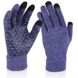 Thickened Velvet 3 Finger Touch Screen Gloves For Women and Men Silicone Palm For Anti Slip Winter Knitted Warm Cotton Gloves