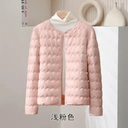 Lightweight Short Women's down Jacket 2026 Autumn Winter round Neck Adjustable V-Neck Warm Inner Wear Outerwear Korean Style ...