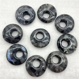 18mm Natural Gem Stone Quartz Crystal Amethyst Donut Charm Beads Pendant For Diy Jewelry Making Necklace Accessories 10pcs