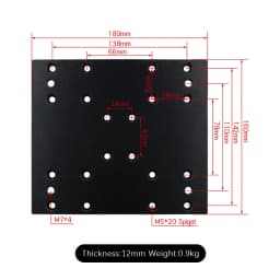 HLTNC 1 PCS Module Sliding Table CNC Aluminum Plate for DSG16H and SBR16UU OR Suitable for HGH20CA or 30160 Aluminum Profile