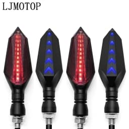 Universal Motorcycle LED Turn Signal Lamp Sequential Flowing Flash Indicator Lights Amber Running Light