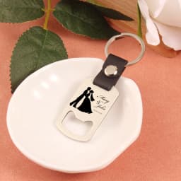 Custom Bottle Opener Name Date Keychain Laser Engraved Steel And Leather Keyring Holy Communion Baptism Wedding Gifts For Guests
