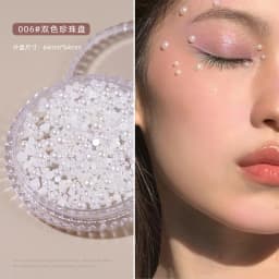 1Box Eyes Face Makeup Facial Decoration Patch Butterfly Diamond Pearl Adhesive Rhinestone Glitter Sequin DIY Nail Art Decoration