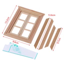 1/12 Scale Dollhouse Miniature 6 Panel Interior Wooden Door Frame DIY Plain Embryo Material Furniture Doll House Accessories