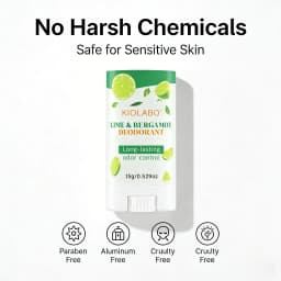 Lime & Bergamot Deodorant Stick for Men & Women – Long Lasting Odor Control, Fresh Citrus Fragrance Underarm Deodorant, Natural