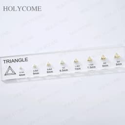 Updated Free Custom LOGO Kit Fancy Shapes CZ Diamond Carat Chart Comparison Set Reference White Pink Yellow Gemstone Selectable