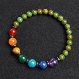 7 Chakra Bracelet Natural Gem Stone Beads Bangle Women Crystal Healing Anxiety Jewellery Mandala Yoga Meditation Bracelets Gift