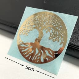 Tree of Life pattern symbol Metal sticker Mobile phone sticker Personality laptop Creative gold and silver decorative sticker