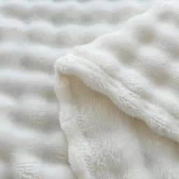 1 Pc Luxury Faux Rabbit Fur Throw Blanket Soft Warm White Striped Fluffy Blankets for Sofa Office Naps Single Double Plush Plaid
