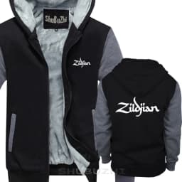 Allover ZILDJIAN CYMBALS & DRUMS LOGO thick jacket NEW Funny hoodie MEN Cotton warm coat sbz5275