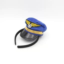 Mini Police Officer Sailor Navy Airman Pilot Hat for Pet Cat Dog Headdress