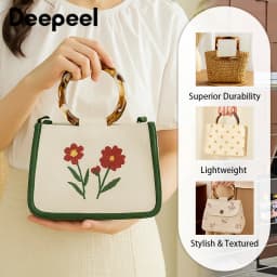 2Pcs Amber Plastic Handle Women's Bag Handles Acrylic O D Ring Handbag Woven-bag Replace Rings Purse Frame DIY Bags Accessories
