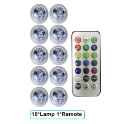 Wedding Tea Light Battery Powered Submersible LED Lights Underwater Atmosphere Night Lamp Remote Christmas Party Vase Decoration
