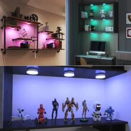 Night Light With Motion Sensor Wireless LED USB Rechargeable Lamp RGB Mood Puck Lights For Bedroom Bedside Cabinet Decor