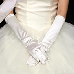 Women White Black Solid Satin Wedding Bride Gloves 23cm 38cm 55cn Gloves Elegant Etiquette Designed for Formal Occasions