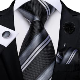 Floral Pink Ties For Men Wedding Party Man Tie Handkerchief Brooch Cufflinks Set Men Accessories Gravata