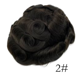 Thinnest 0.03mm Base PU Knot Men's Wig Transparent PU Men Toupee Men's Hair Pieces Unit Hair Replacement System Size 8x10 Inch