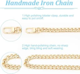 Metal Purse Chain Strap Handle Replacement Chain Handbag Shoulder Bag Chain Accessories Handle for Bags