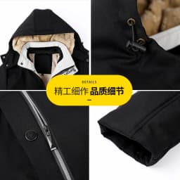 Windproof Warm Lamb Fleece Parkas Outerwear Mens Plus Size Cargo Cotton Jacket Windproof High Quality Hickened Padded Jacket