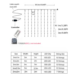 LED Curtain String Lights USB Powered Wedding Fairy Lights Garland For Christmas New Year Garden Party Camping Terrace Decor