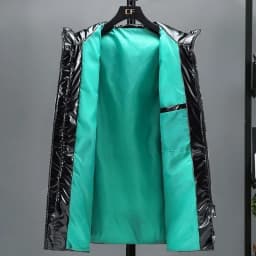 Breathable Down Filled Coat for Men Waterproof Glossy Surface Korean Trendy Winterwear with Reinforced Stitching