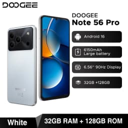 Global Version DOOGEE Note56 Pro Smart Phone Android 16 6150mAh Battery 6.56'' 90Hz Screen 32GB 128GB Cell Phone NFC