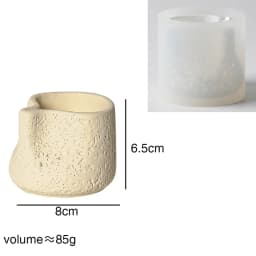 Nordic-Style Wavy Edge Concrete Aromatherapy Candle Cup Mold Artistic Candle Holder Home Decor Ornament Plaster Flower Pot Mold
