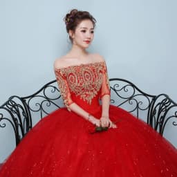 Customized Wedding Dress Embroidery Plus Size Red Embriodery Wedding Dresses Bridal Ball Gowns Dream Dresses