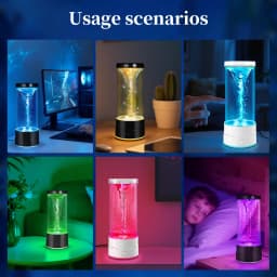 Simulation LED Tornado Night Light USB Creative Table Lamp Multi-Color Changing Atmosphere Light For Birthday Gift Bedroom Decor