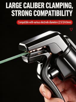 Bent Head Welding Tongs Electrode Holder Heat Resistant Copper Clamp Ergonomic Insulated Handle For Motorcycle Joining Tool