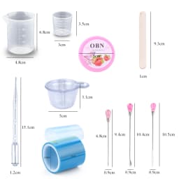 Epoxy Resin Tools Easy Jewelry Making Tools Silicone Workbenches Plastic Beaker Drilling Bits Sticks Disposable Cup Dispenser